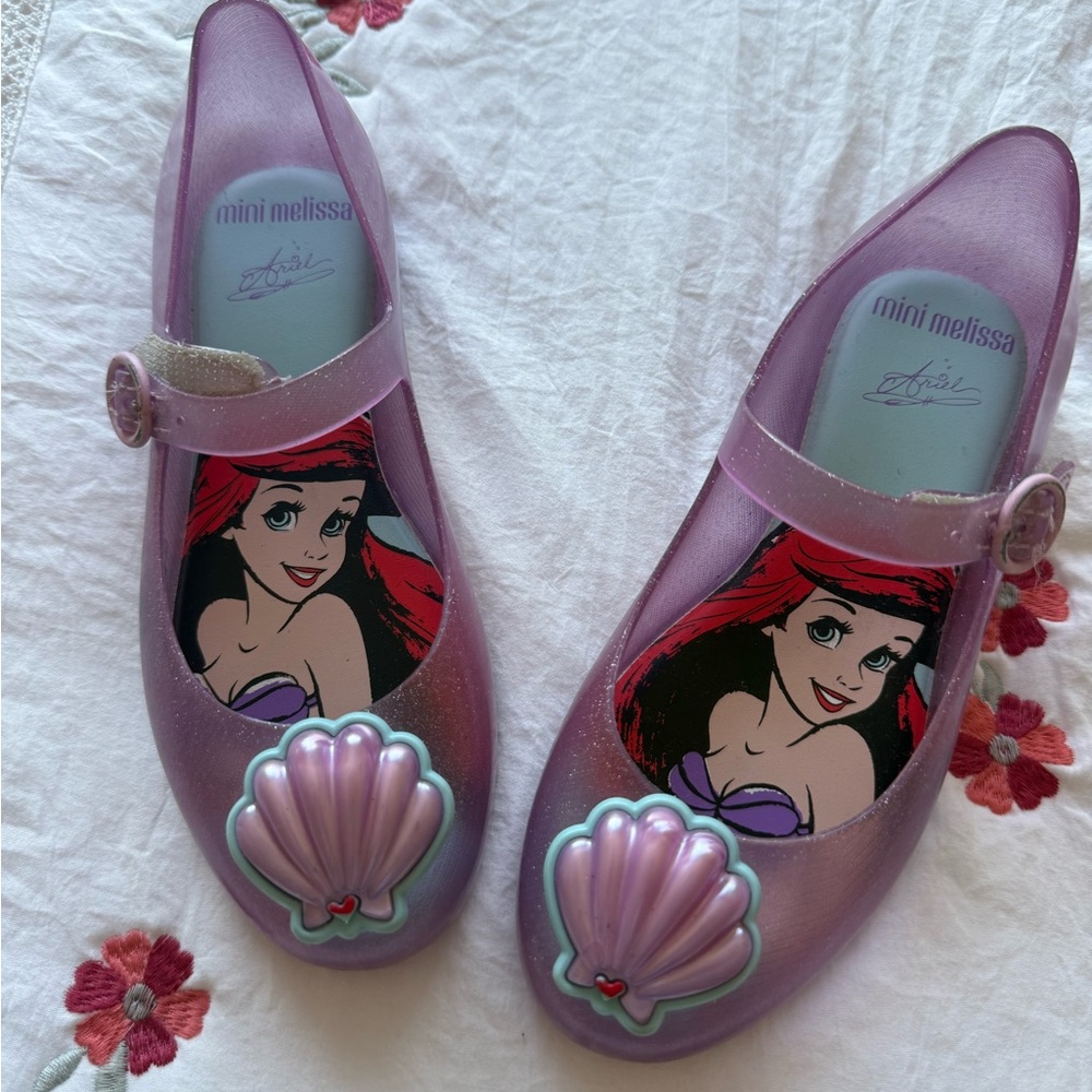 Mini Melissa Pink Ariel Flats for Women